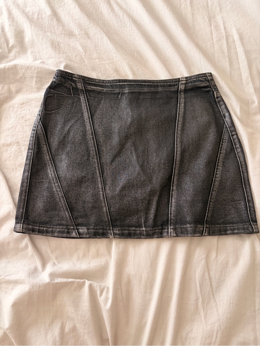 [BLANKNYC] Black Denim Paneled Mini Skirt - Women